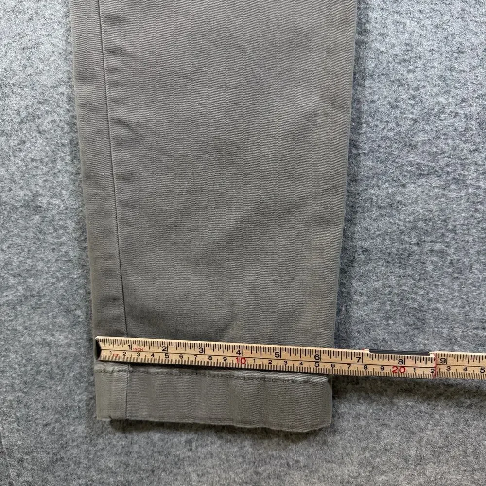 J. Crew Chino Pants Mens 31x32 Khaki Slim Fit Flat Front Cuffed Preppy Casual